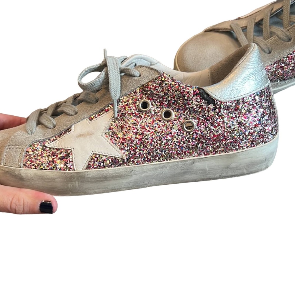 Golden Goose Multicolor Glitter Sneakers